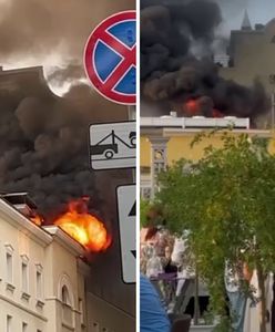 Płonęła "chluba" Moskwy. Nagrania z Rosji krążą w sieci