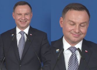 Andrzej Duda na konferencji w Brukseli śmieje się z własnego dowcipu! (WIDEO)