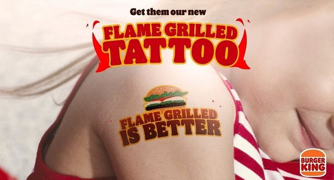 Burger King przypomina o ochronie skóry przed poparzeniem słonecznym i rozdaje "grillowane" tatuaże