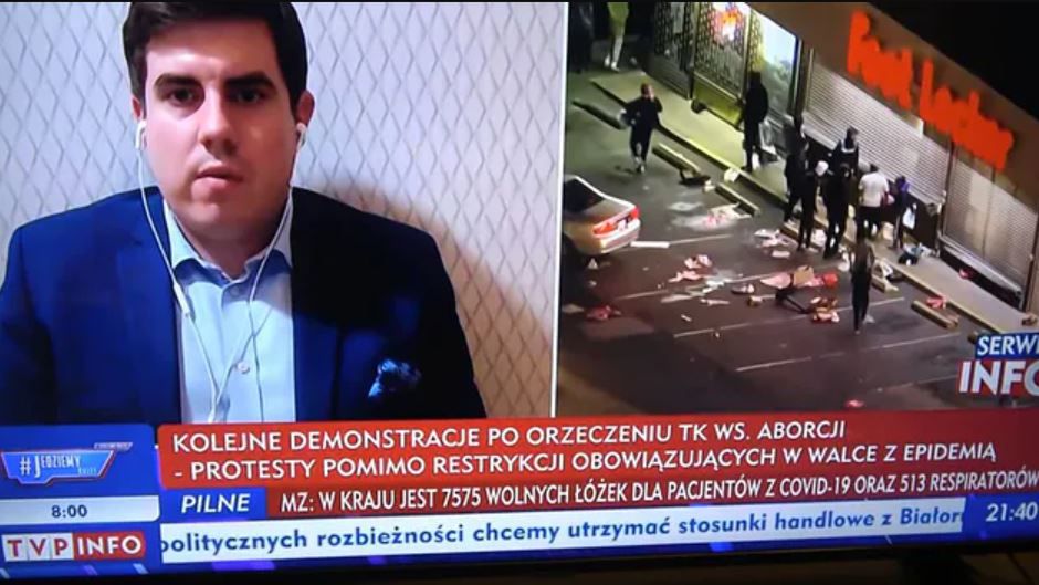 Wpadka TVP z nagraniem z protestów