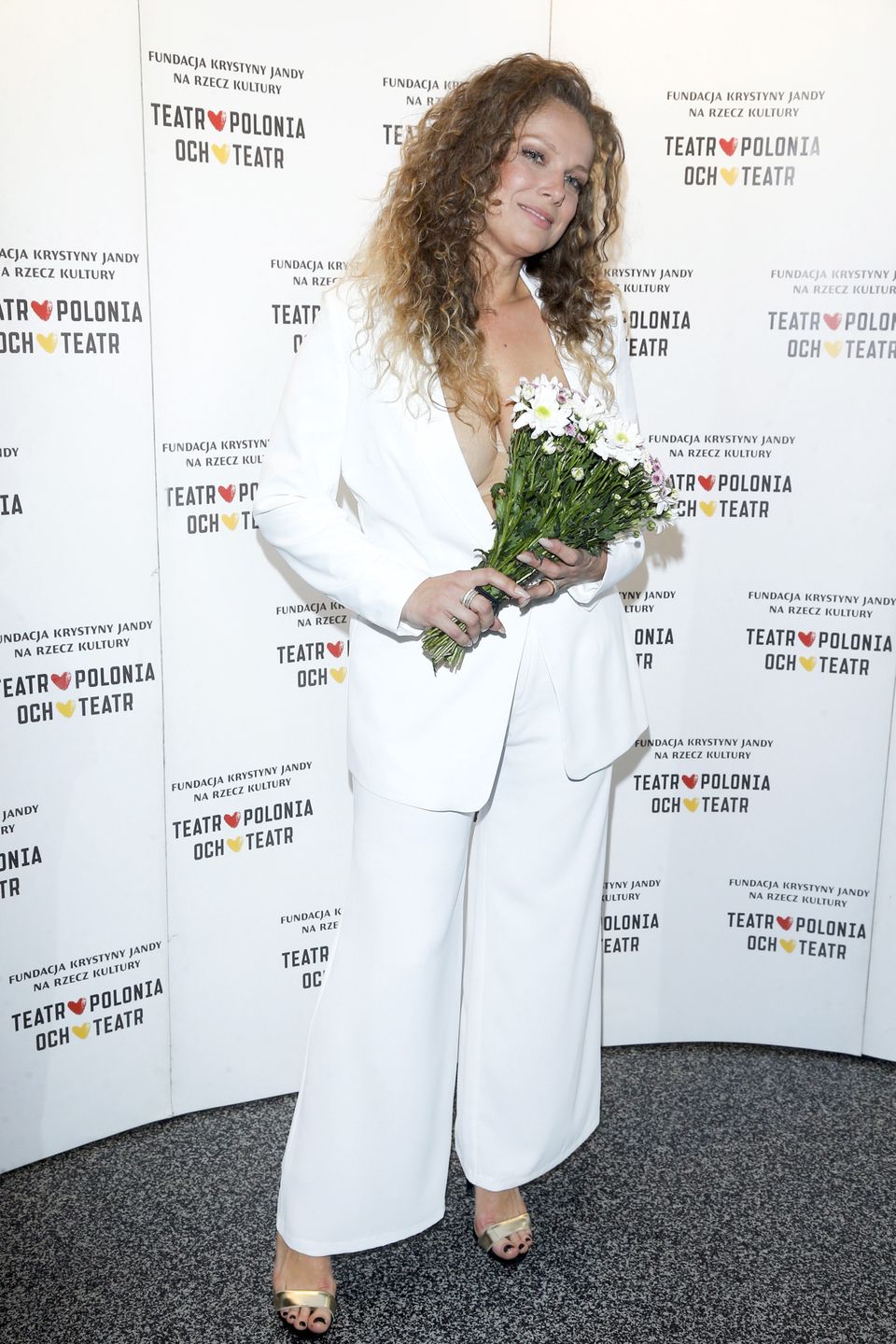 Joanna Liszowska na premierze spektaklu