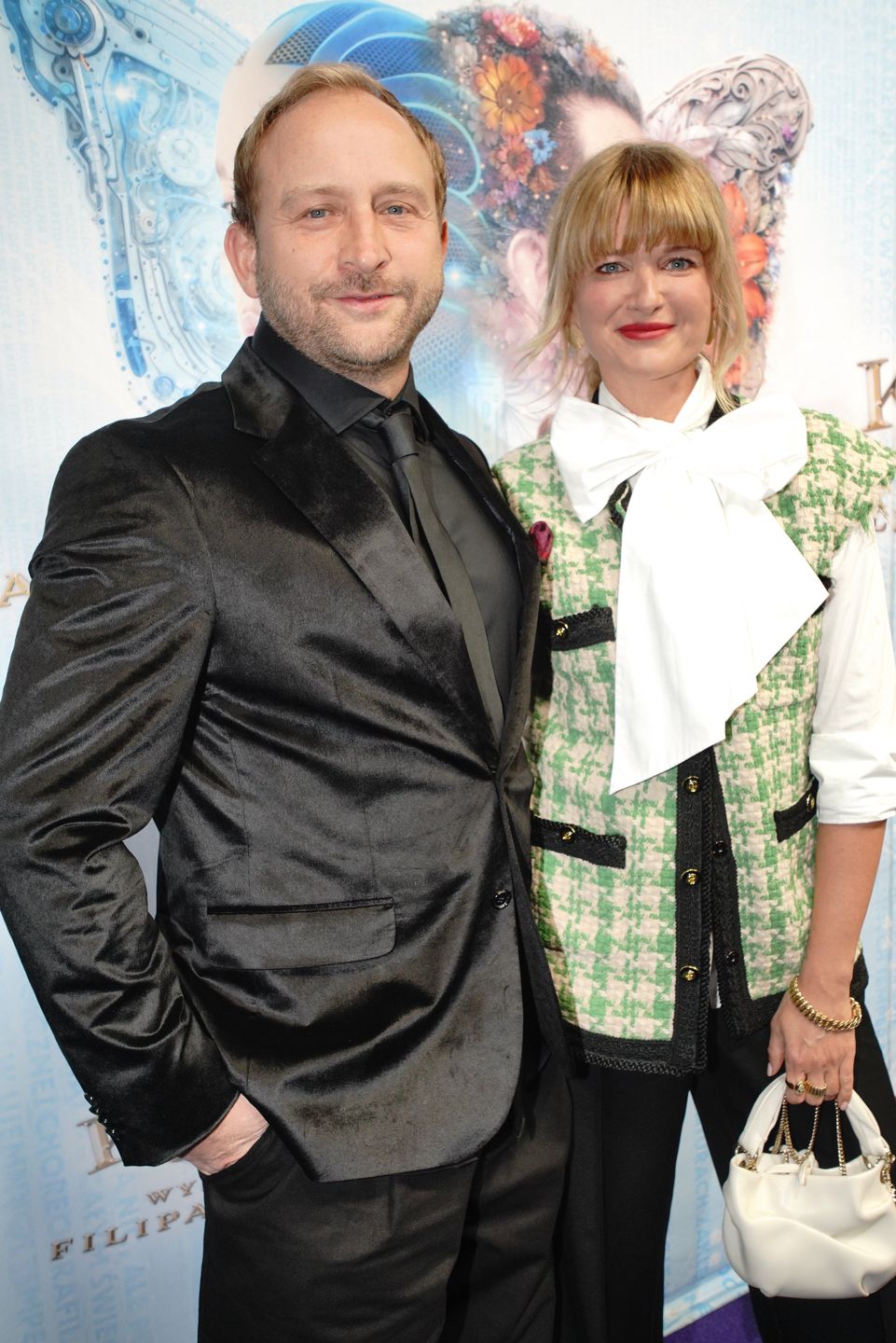 Borys Szyc z żoną na premierze filmu