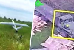 Polski dron w akcji na froncie. Celem rosyjska ciężarówka