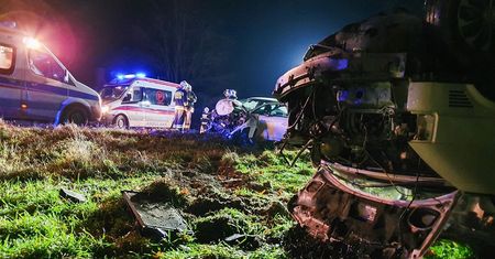 Wpadek na krajowej 10  koło Wyrzyska