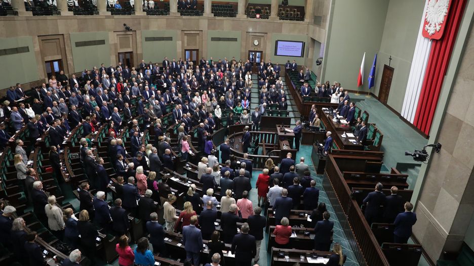 obrady Sejmu
Warszawa, 18.10.2024. Pos�owie na sali plenarnej Sejmu w Warszawie, 18 bm. Sejm przyj�� przez aklamacj� uchwa�� upami�tniaj�c� b�. ks. Jerzego Popie�uszk�. (amb) PAP/Tomasz Gzell
Tomasz Gzell
obrad, plenarna, polityk polityka, posiedzenie, pos�owie, sala posiedze�, sejm, 10, 10., dokument, kadencja, kadencji, sala plenarna, X