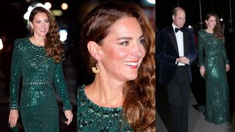 Kate Middleton OLŚNIEWA na gali Royal Variety Performance w szmaragdowej sukni "z odzysku" (ZDJĘCIA)