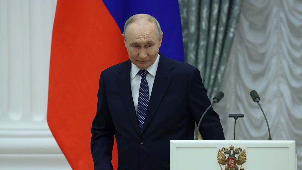 President Putin Presents Medals On World Parent's Day
MOSCOW, RUSSIA - JUNE 1: Russian President Vladimir Putin enters the hall during an awards ceremony at the Kremlin during celebrations of the International Children's Day and World Parent's Day on June 1, 2026 in Moscow, Russia. Russian President Vladimir Putin awarded parents from nine large families the Orders of Mother Heroine and Parental Glory. (Photo by Contributor/Getty Images)
Contributor