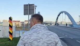 Bąkiewicz złamał zakaz? Podszedł do granicy od niemieckiej strony