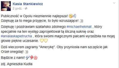 Kasia Stankiewicz (fot. Facebook)