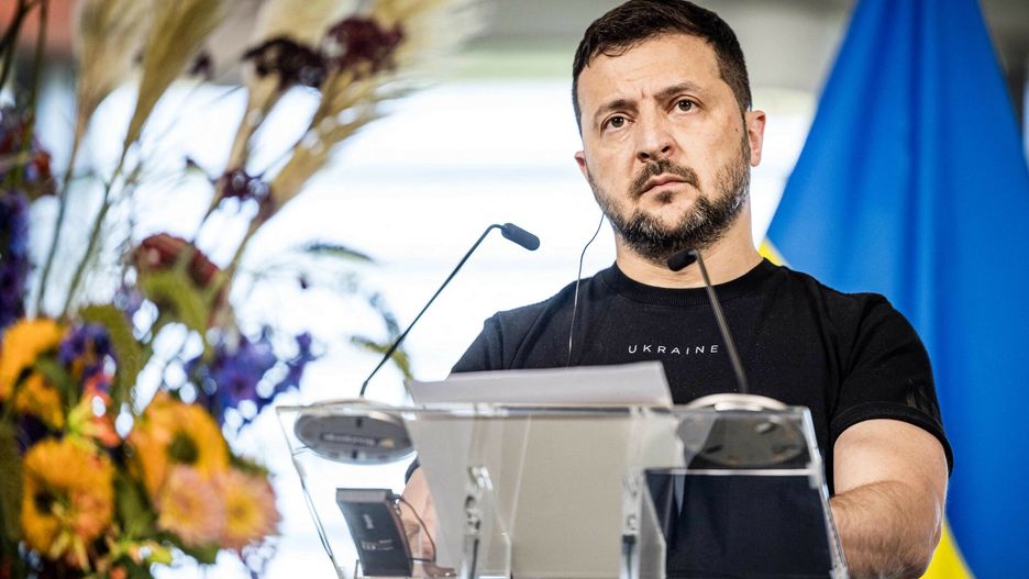 Temporary
Ukrainian President Volodymyr Zelensky and the Dutch Prime Minister give a joint press conference during a visit to Eindhoven Air Base, in Eindhoven on August 20, 2023. (Photo by ROB ENGELAAR / ANP / AFP) / Netherlands OUT
ROB ENGELAAR