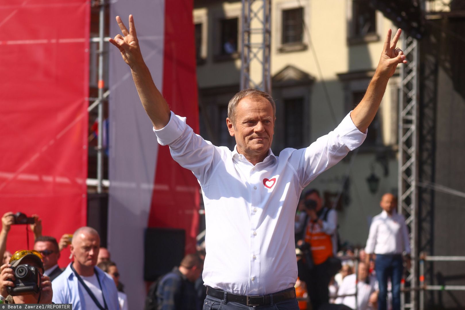 Marsz 4 czerwca
04.06.2023 Warszawa Marsz Wolnosci zorganizowany z inicjatywy Donalda Tuska w 34. rocznice pierwszych po II wojnie swiatowej czesciowo wolnych wyborow parlamentarnych.
fot Beata Zawrzel/REPORTER
n/z: Donald Tusk
Beata Zawrzel/REPORTER
