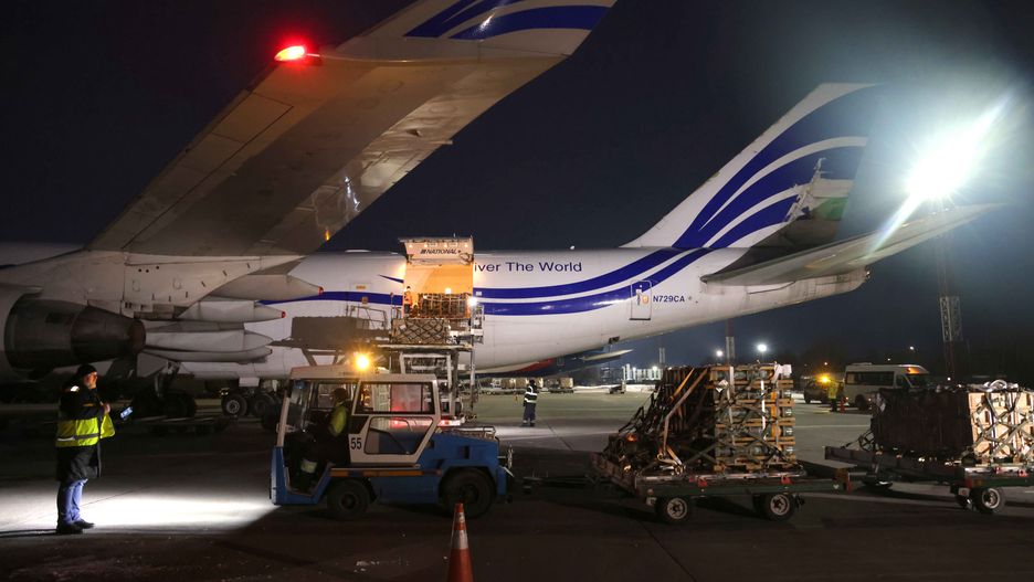 U.S. Delivers Military Hardware To UkraineBORYSPIL, UKRAINE - JANUARY 25: Ground crew unload weapons and other military hardware delivered by the United States military at Boryspil Airport near Kyiv on January 25, 2022 in Boryspil, Ukraine. The shipment, which includes Javelin anti-tank missiles, comes as tensions between the NATO military alliance and Russia are intensifying due to Russia's move of tens of thousands of troops as well as heavy weapons to the Ukrainian border, causing international fears of a possible Russian invasion of Ukraine. The U.S., Great Britain and other NATO countries have sent arms in recent days to Ukraine in a bid to deter an invasion. (Photo by Sean Gallup/Getty Images)Sean Gallupbestof, topix