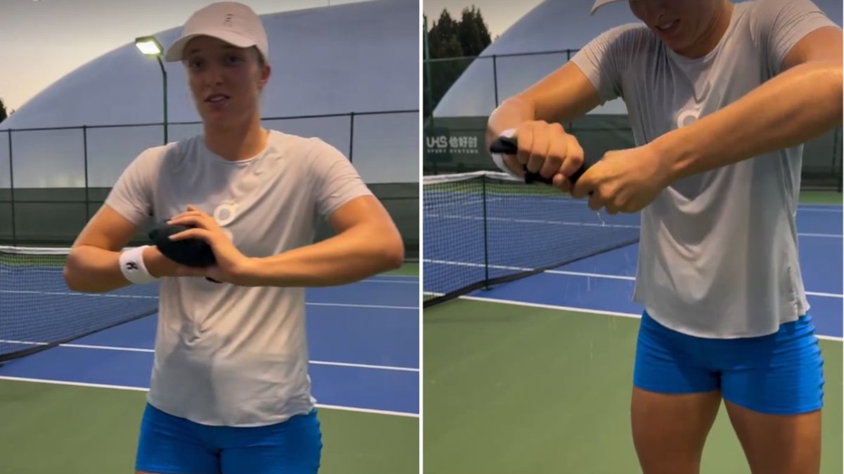 Instagram / iga.swiatek / Na zdjęciu: Iga Świątek po treningu w Wuhan