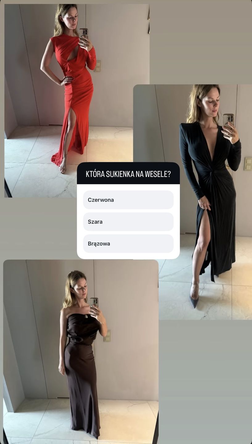 Małgorzata Tomaszewska wybiera sukienkę 