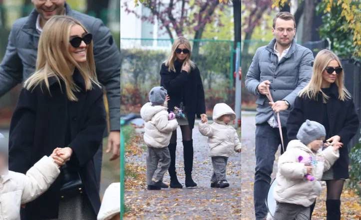 Katarzyna Tusk z mężem i córkami