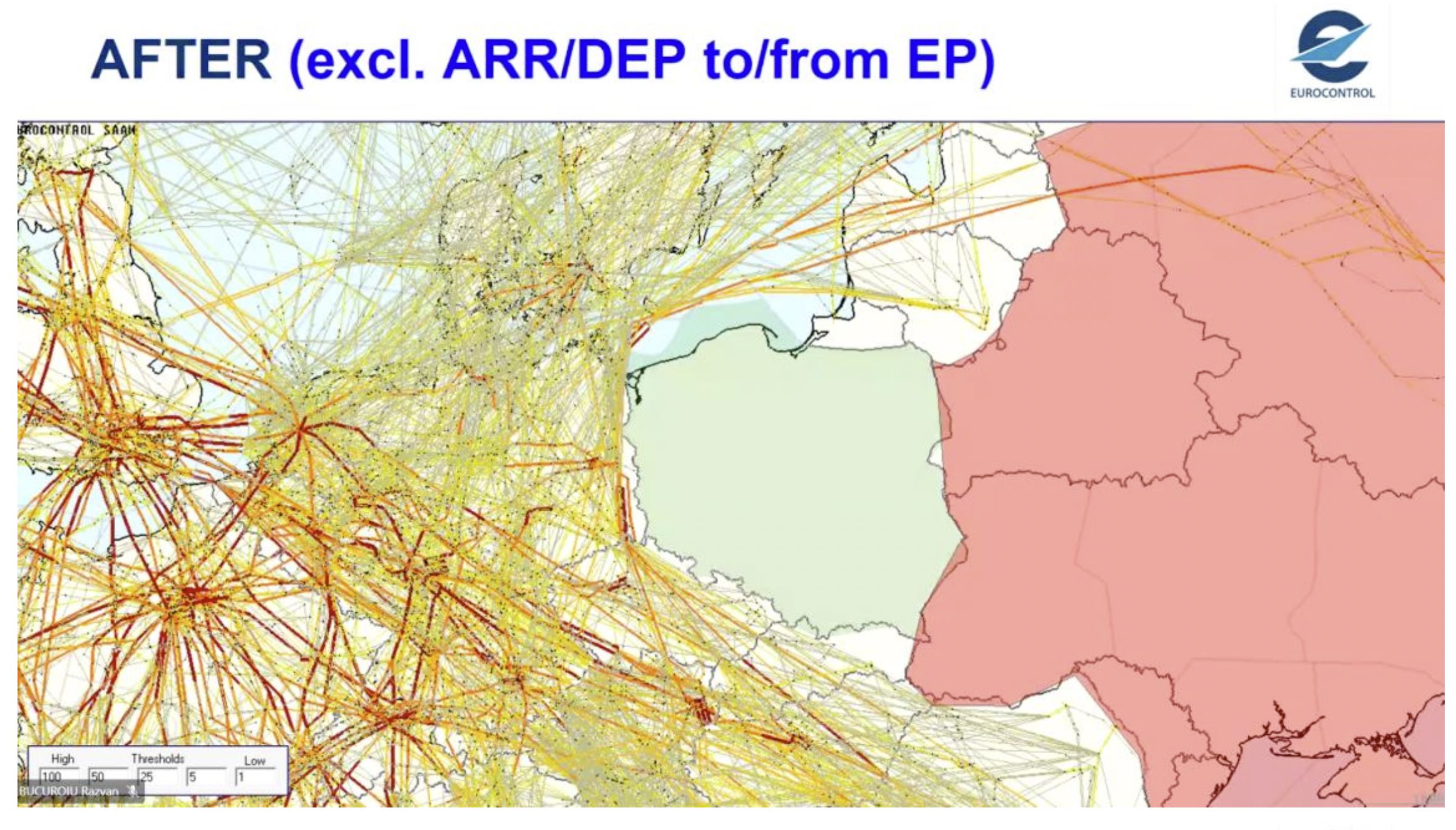 Eurocontrol rozważa scenariusz, w którym ruch tranzytowy będzie musiał omijać przestrzeń powietrzną naszego kraju