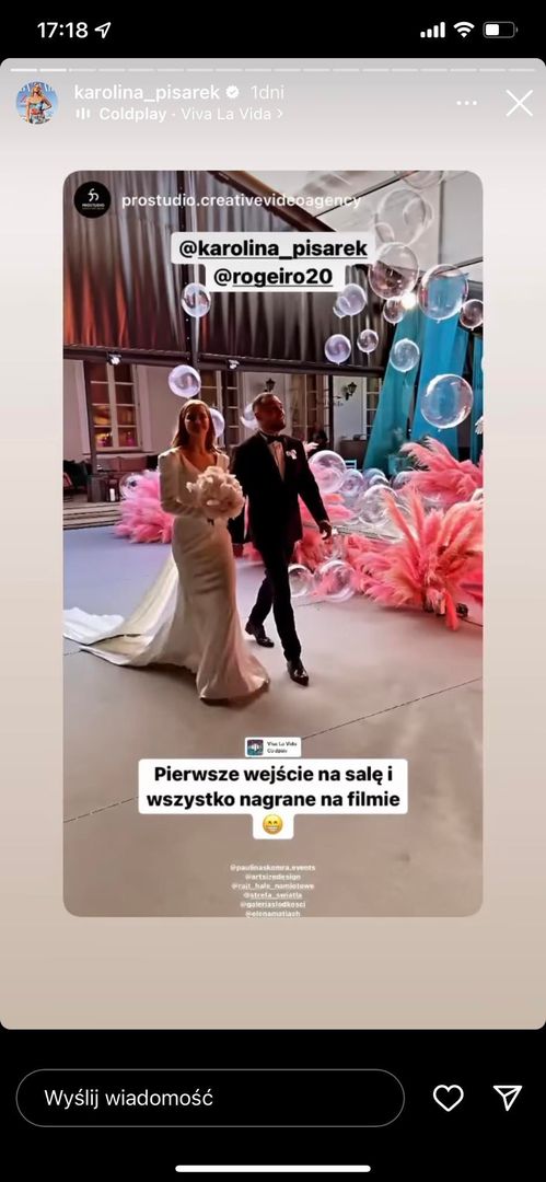 Screen z Instagrama Karoliny Pisarek