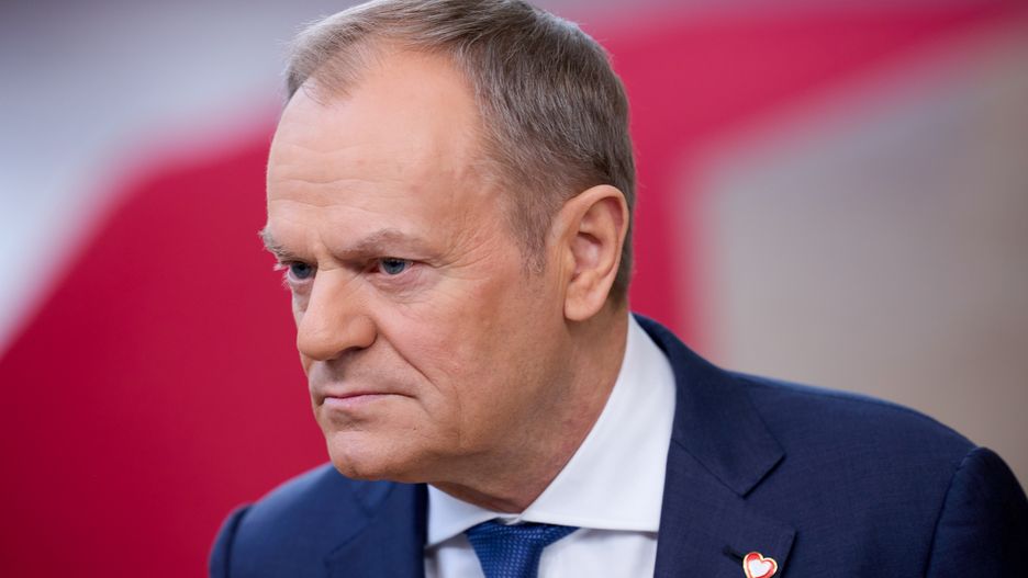 Donald Tusk, Poland's prime minister, arrives for a summit of European Union leaders in Brussels, Belgium, on Thursday, Feb. 1, 2024. The bloc is bracing for a show-down with Hungarian Prime Minister Viktor Orban, the EU leader closest to Russian President Vladimir Putin, at the summit. Photographer: Ksenia Kuleshova/Bloomberg via Getty Images