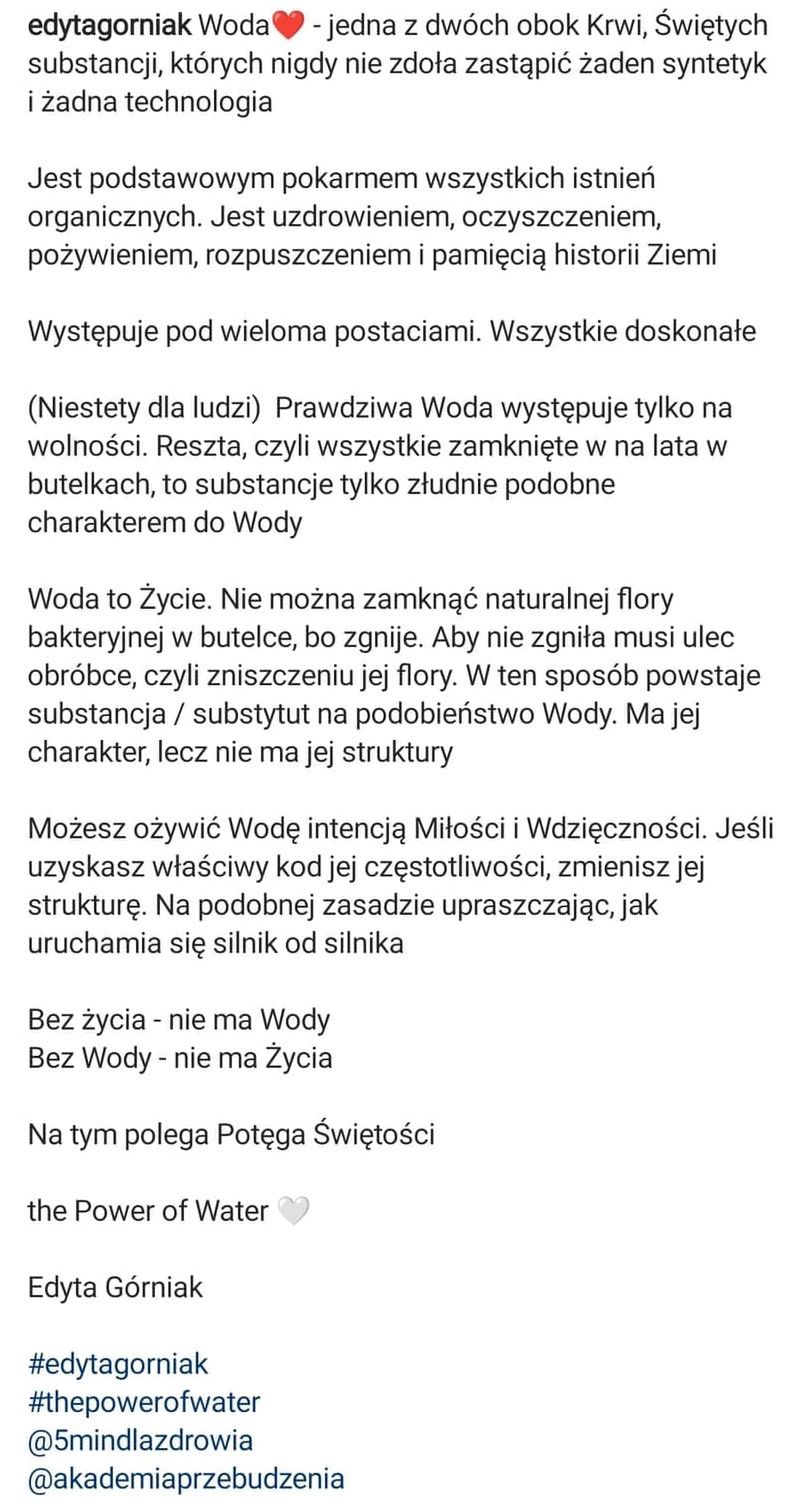 Edyta Górniak o wodzie butelkowanej