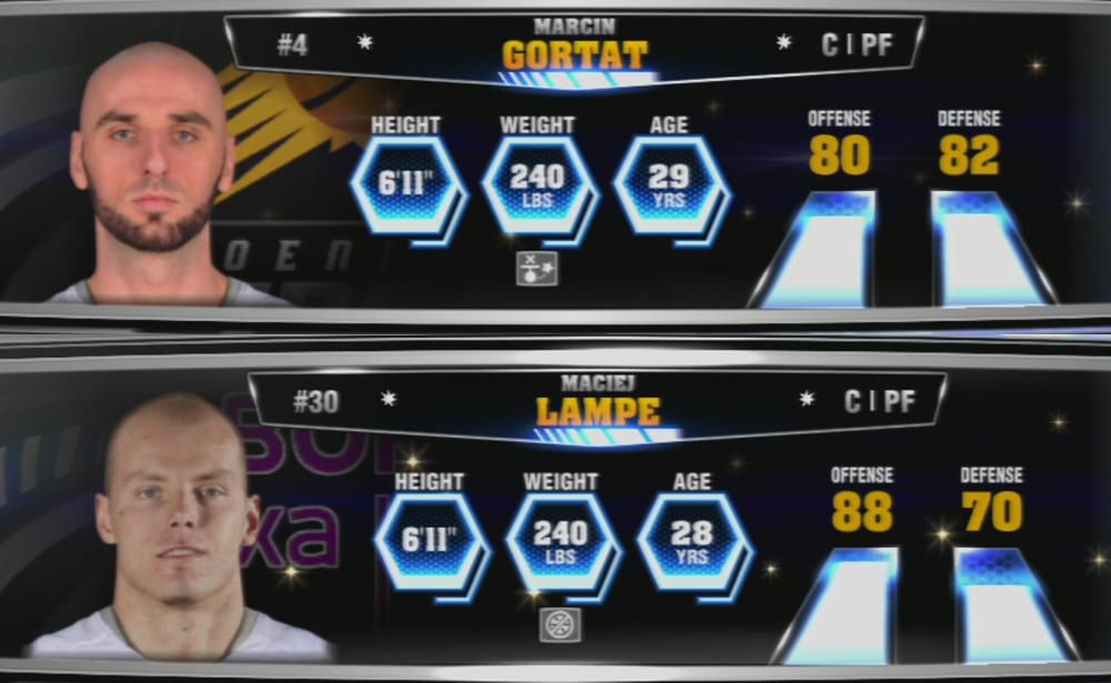 Marcin Gortat vs. Maciej Lampe - takie rzeczy tylko w NBA 2K14