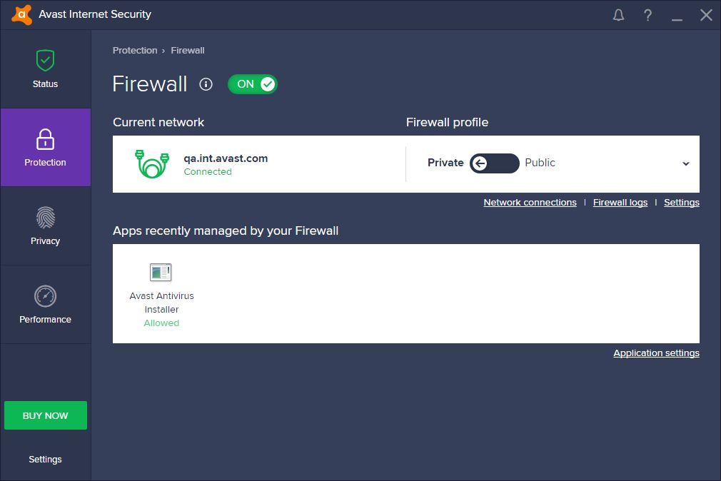 Avast Internet Security – ustawienia firewalla