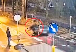 Potrącił kobietę na przejściu. Wszystko nagrały kamery