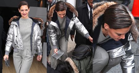 Modna Katie Holmes pomaga fance o kulach