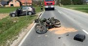 Podkarpackie: Pijany motocyklista uderzył w ciągnik. Miał ponad 2,5 promila