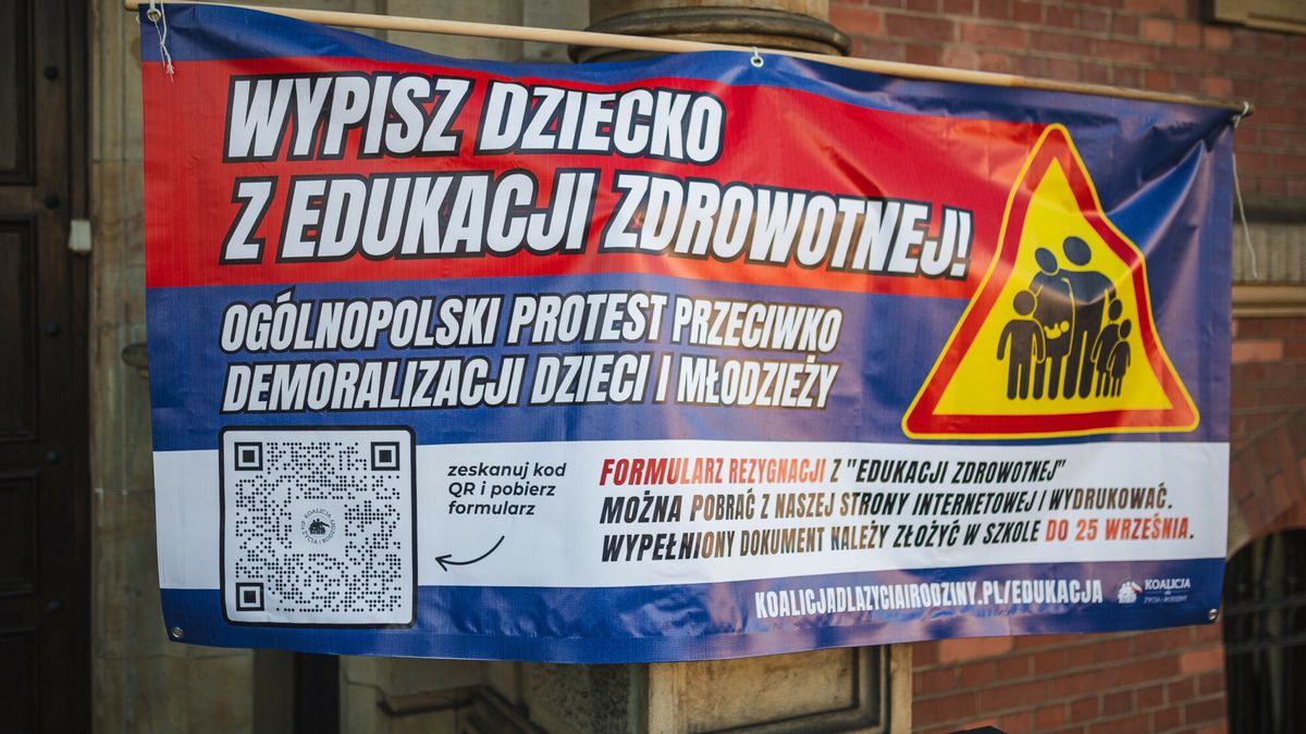 Protest przeciwko edukacji zdrowotnej