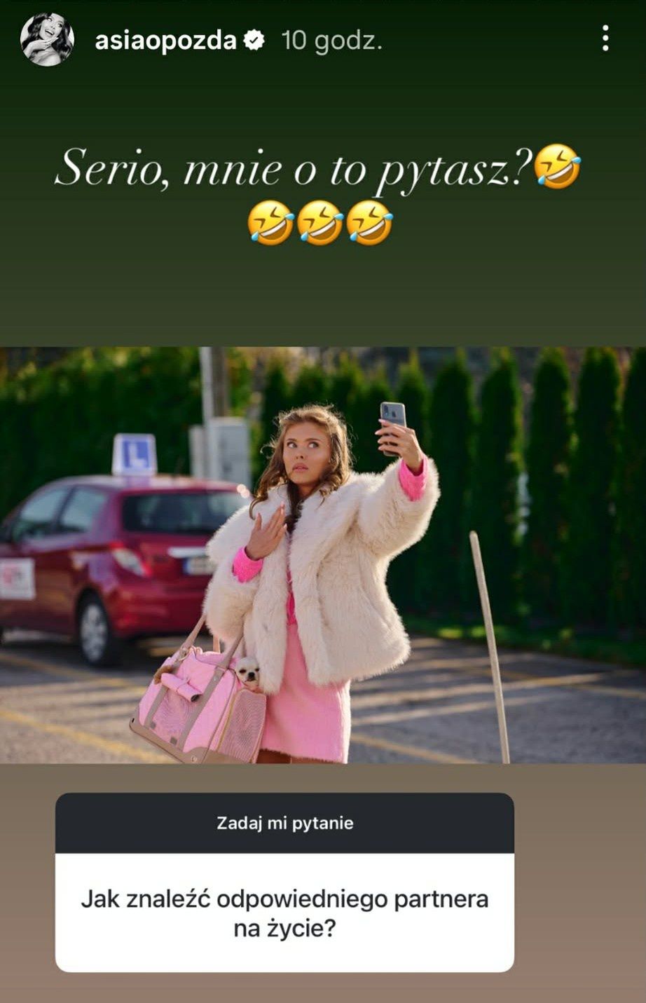 Opozda nie czuje się ekspertką w szukaniu odpowiednich partnerów