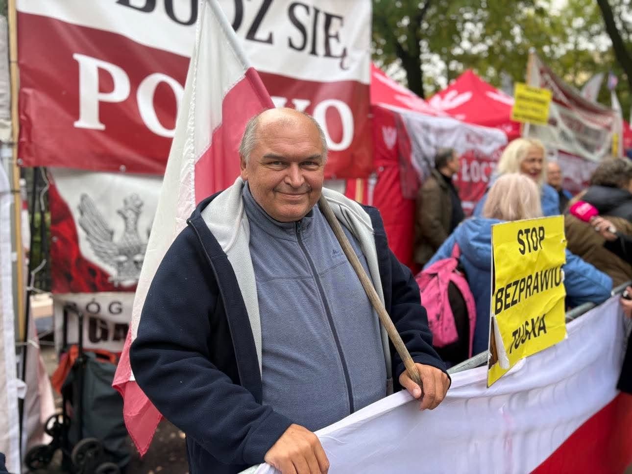 Piotr Gawrzyszczak uczestnik protestu