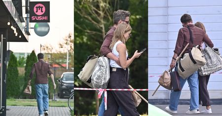 Agnieszka Kaczorowska i Marcin Rogacewicz wpadli po sushi, aby następnie w objęciach udać się na trening