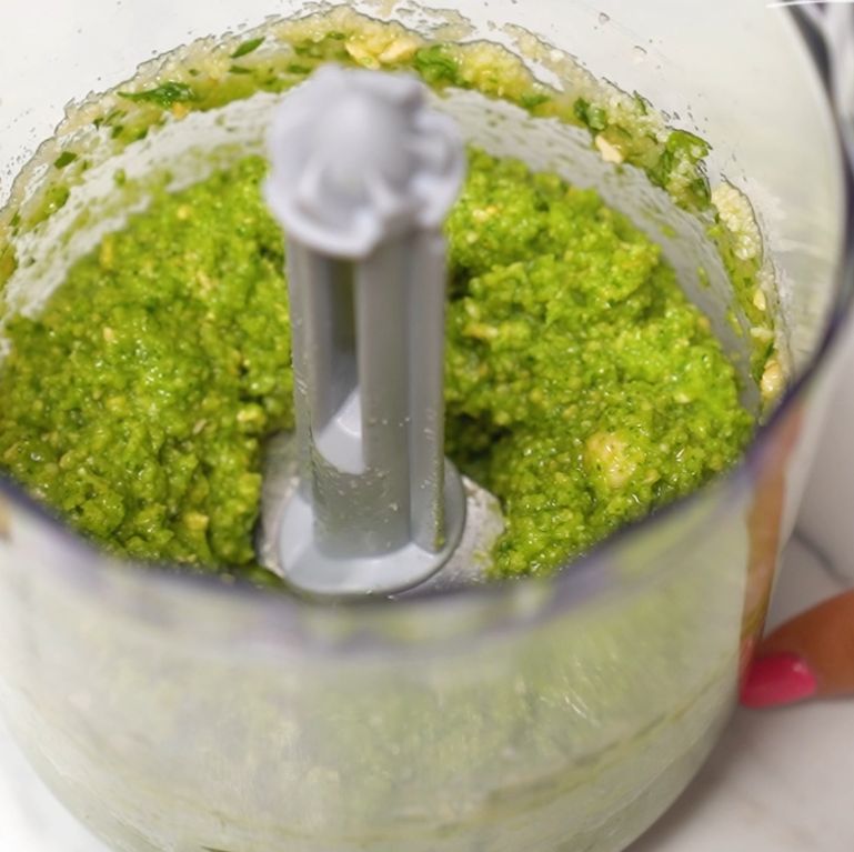 Homemade basil pesto