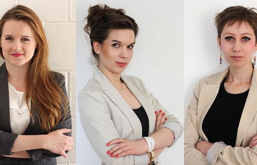 Aleksandra Staszewska, Magdalena Dymek i Katarzyna Zielińska w Triple PR