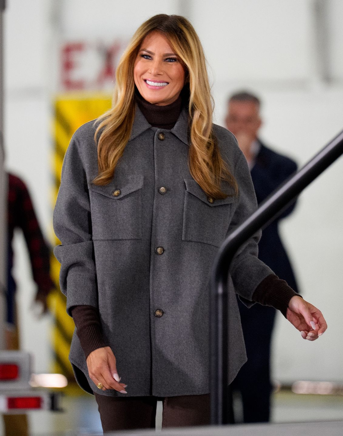 Melania Trump przybywa na spotkanie z żonami żołnierzy