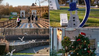 Inowrocław: Spacer w Parku Solankowym 22 listopada. Świąteczny klimat i grzaniec przy tężni