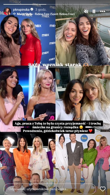 Paulina Krupińska trzyma kciuki za Agnieszkę Woźniak-Starak