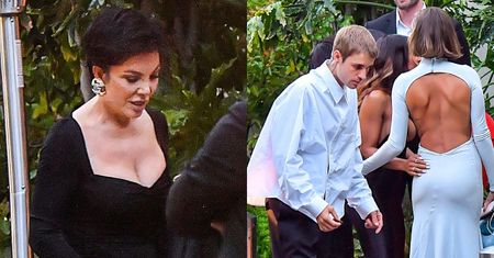 Hailey Bieber odsłoniła plecy na ślubie byłej asystentki Kim Kardashian. Justin bez zmian, nadal ze skwaszoną miną (ZDJĘCIA)