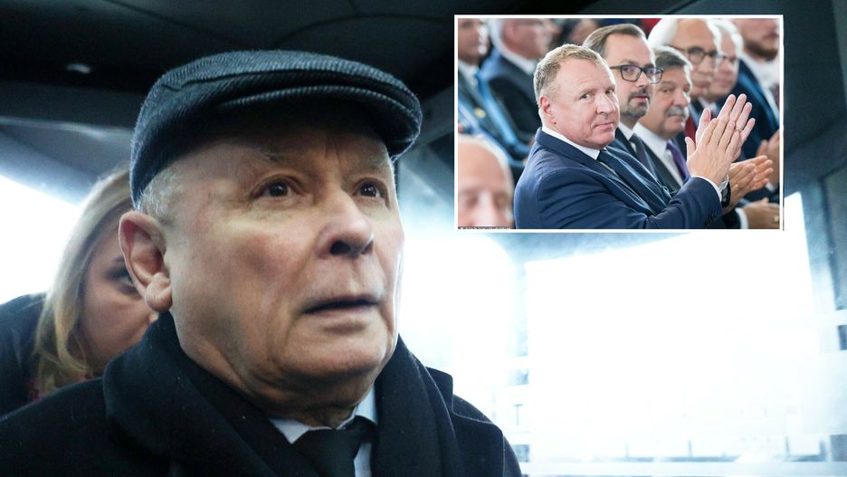 Jarosław Kaczyński słucha rad Jacka Kurskiego