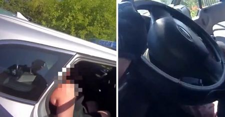 Pościg na S7. W policję leciały butelki i puszki