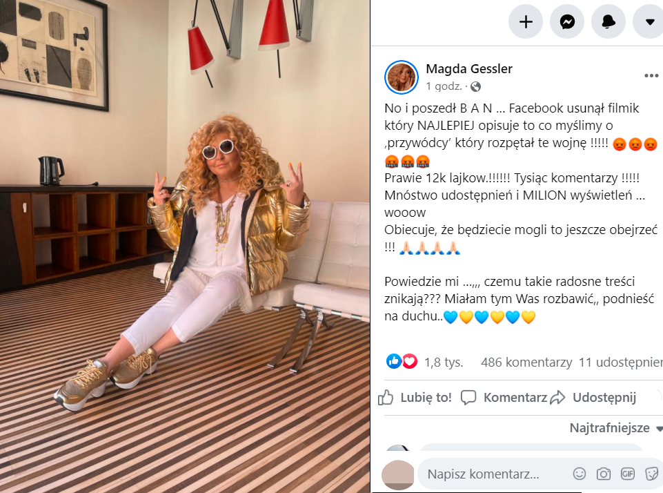 Magda Gessler obiecuje, że filmik powróci