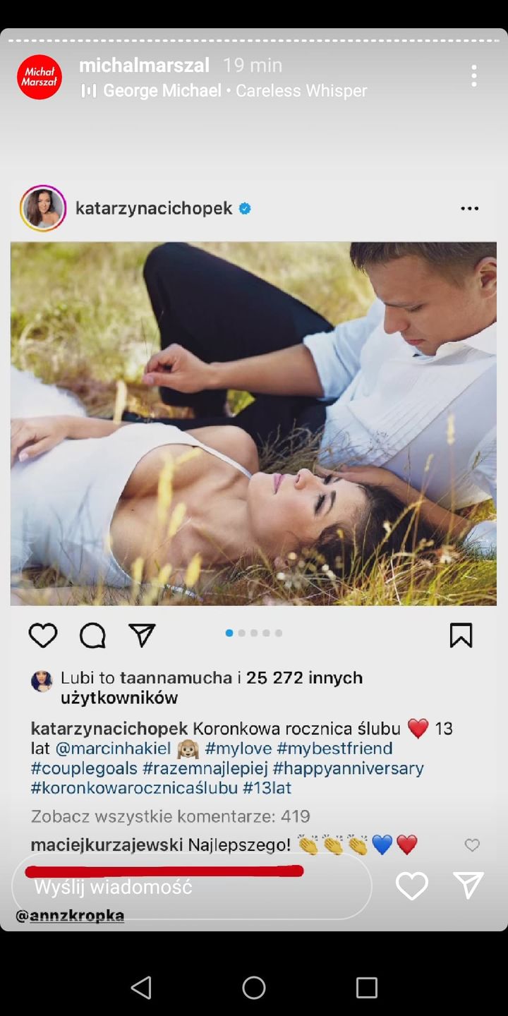 Komentarz Kurzajewskiego pod postem Cichopek
