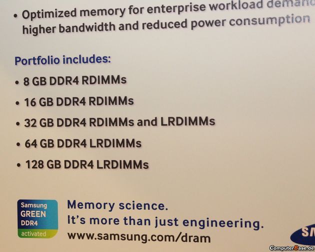 IDF 2013 prezentacja pamięci Samsung DDR4 zdjęcie