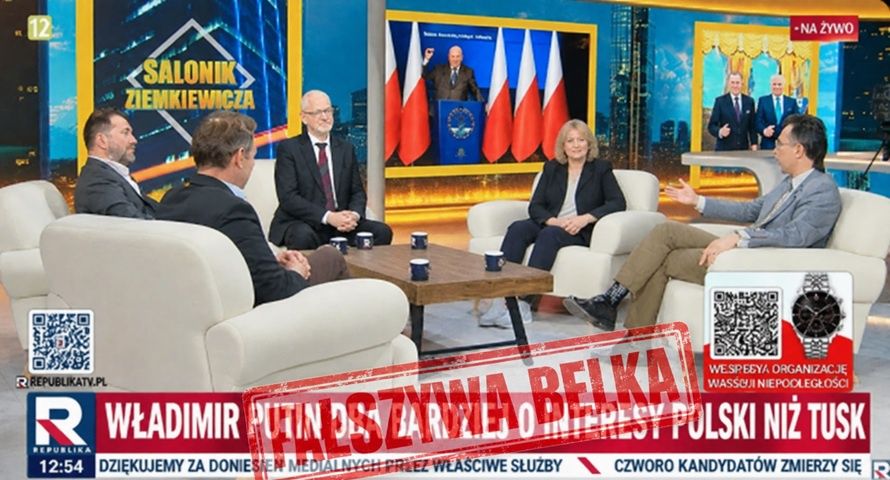 Fałszywy pasek z Republiki krąży po social mediach. "Kłamliwie atakują największą telewizję informacyjną"