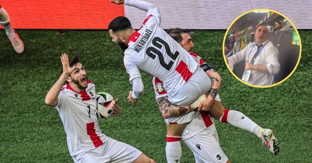 Tak zareagował, gdy Gruzini strzelili gola. Aż złapał się za serce