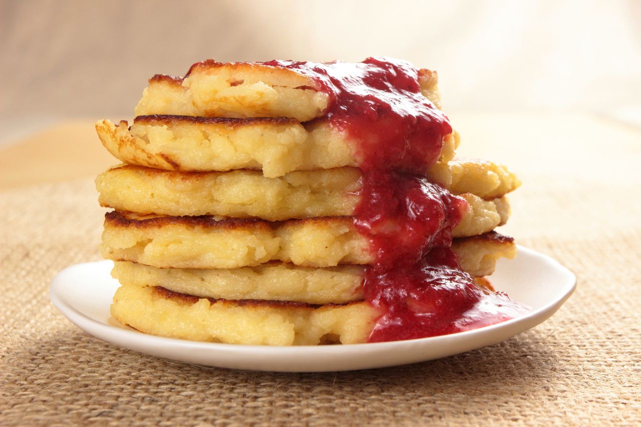 Plum pancakes are worth trying for breakfast.