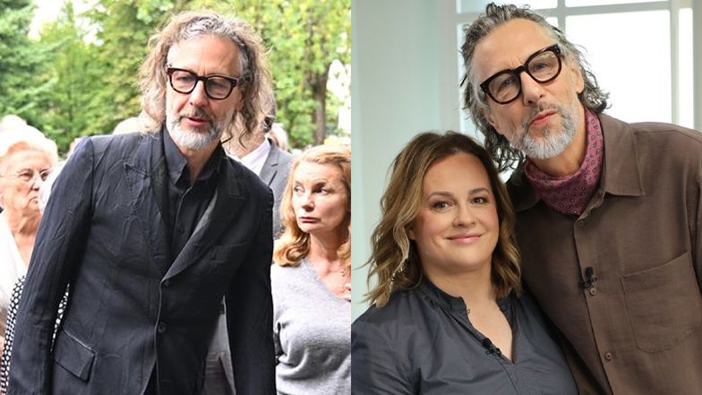 Szymon Majewski na pogrzebie Joanny Kołaczkowskiej