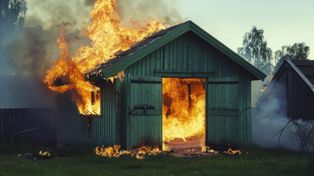 Cegielnia: Spłonęła przybudówka. Ogień zniszczył sprzęt rolniczy