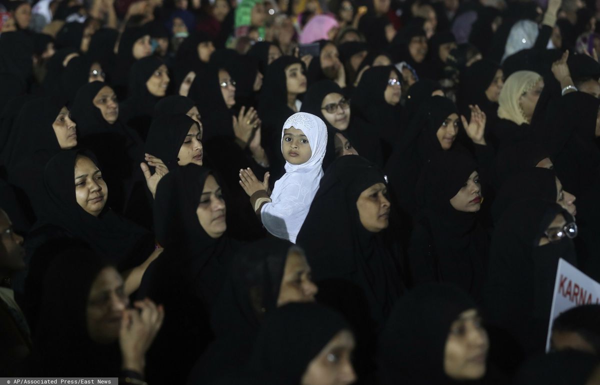 Protest muzułmańskich kobiet w indyjskim Bombaju/ Zdjęcie ilustracyjne