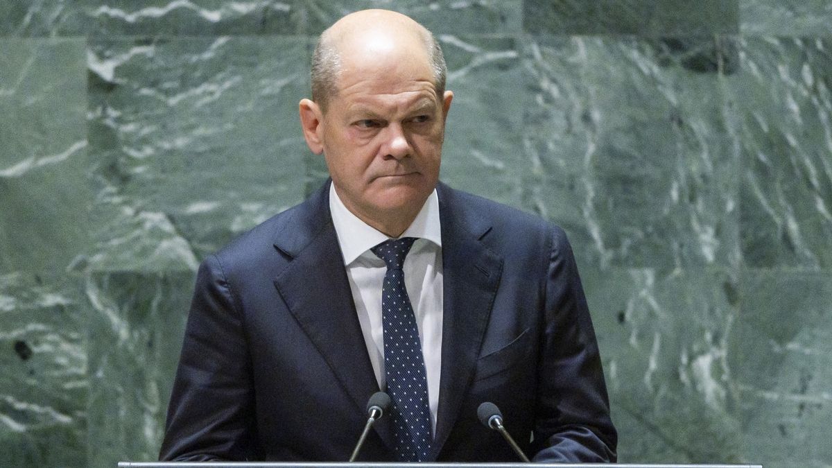 German Chancellor Olaf Scholz speaks during the 78th session of the United Nations General Assembly at the United Nations Headquarters in New York, New York, USA, 19 September 2023. EPA/JUSTIN LANE Dostawca: PAP/EPA.